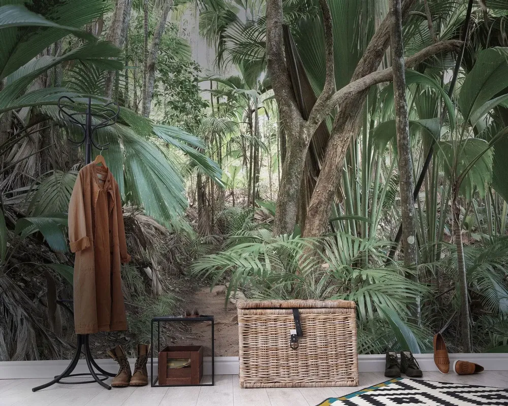 Tapestries - Jungle Trek panoramic wallpaper - LE PAPIERS DE NINON