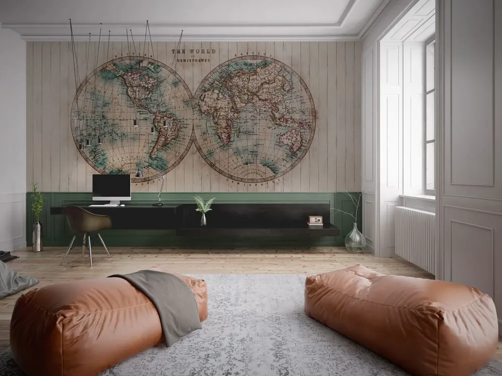 Tapisseries - Papier peint panoramique Hémisphère - LE PAPIERS DE NINON