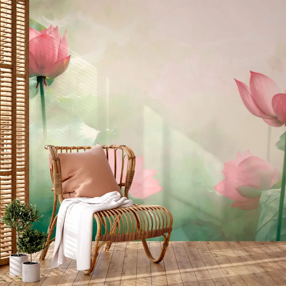 Tapisseries - Papier peint panoramique Lilies - LE PAPIERS DE NINON