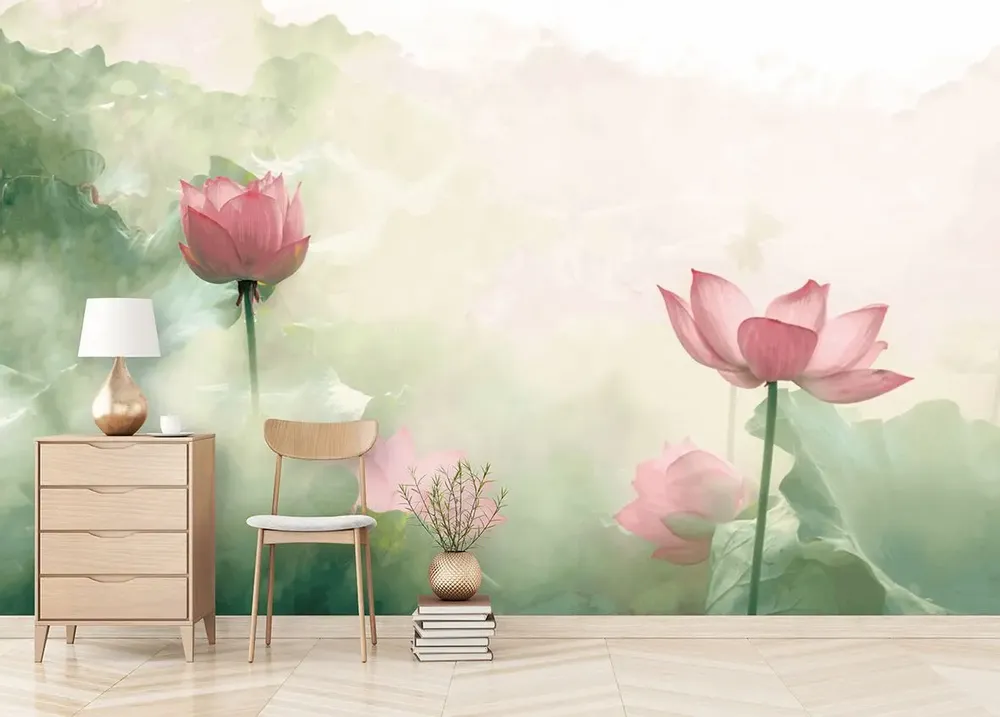 Tapisseries - Papier peint panoramique Lilies - LE PAPIERS DE NINON