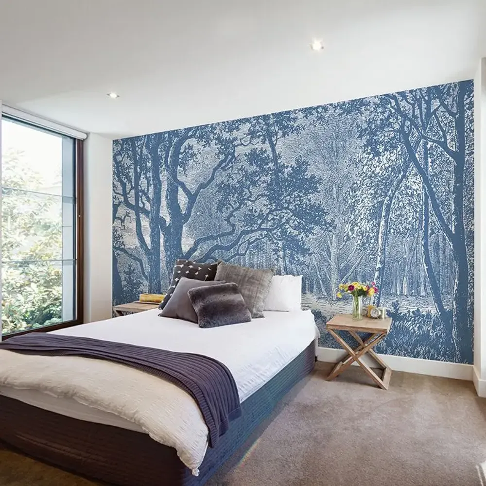 Tapestries - Brocéliande panoramic wallpaper - LE PAPIERS DE NINON