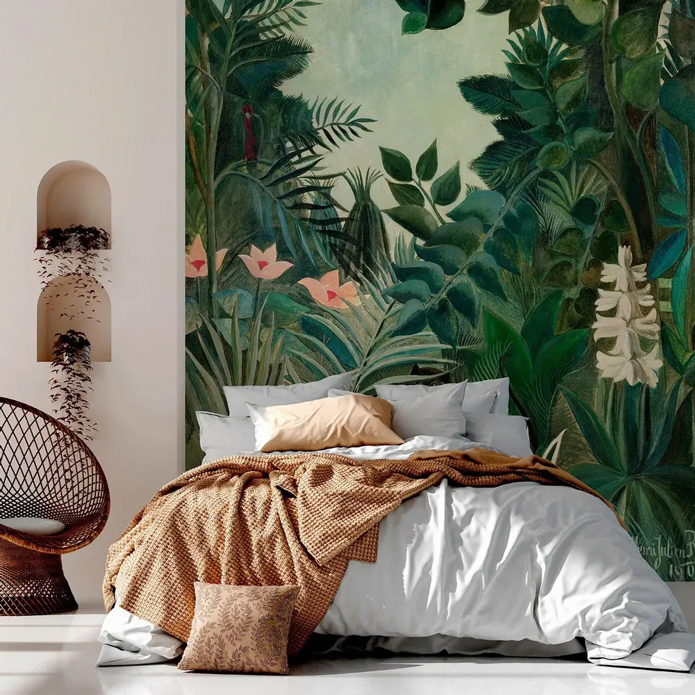 Tapestries - Equatorial Jungle Panoramic Wallpaper (Hj Rousseau) - LE PAPIERS DE NINON