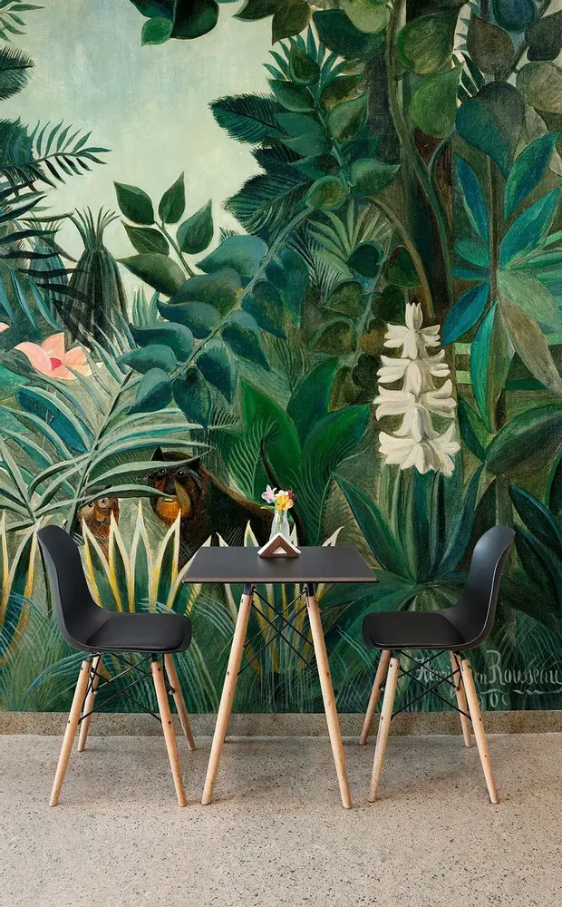 Tapestries - Equatorial Jungle Panoramic Wallpaper (Hj Rousseau) - LE PAPIERS DE NINON