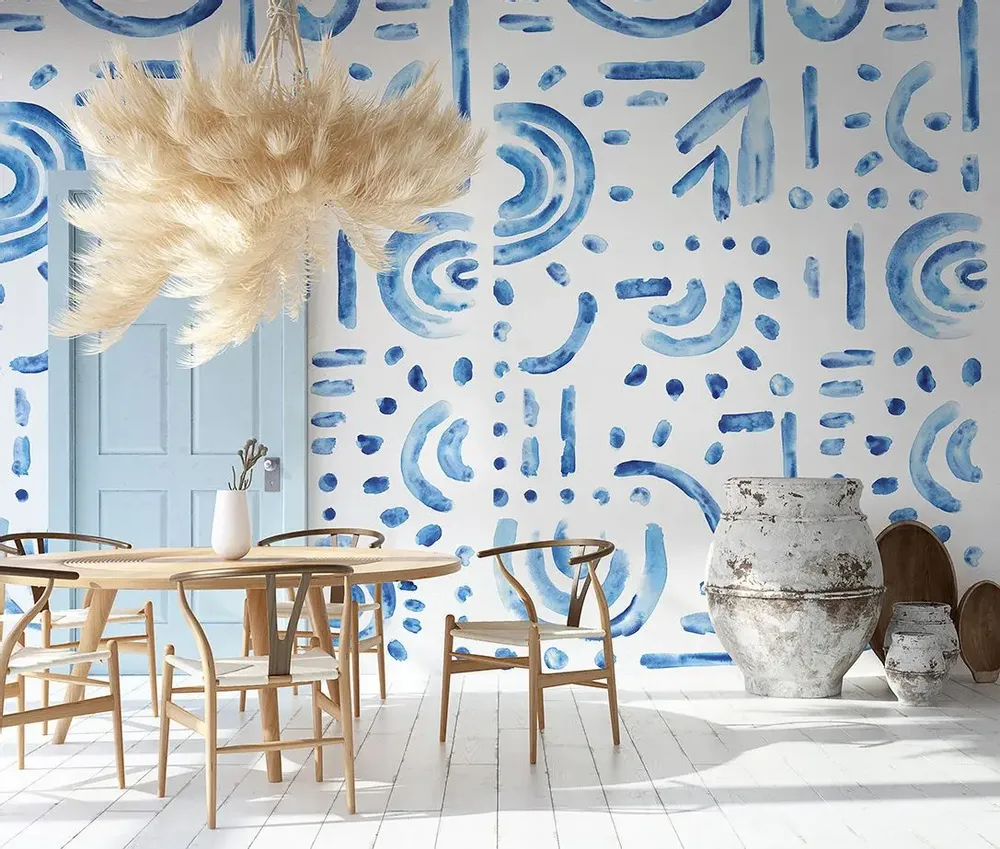 Tapestries - Kyma panoramic wallpaper - LE PAPIERS DE NINON