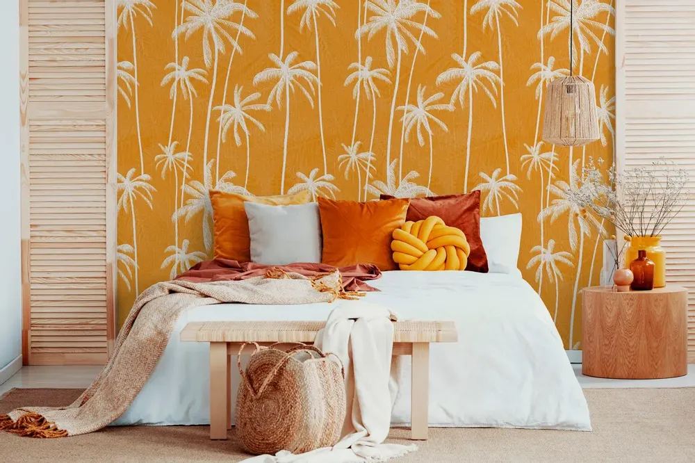 Tapisseries - Papier peint panoramique Palm Jeans - LE PAPIERS DE NINON