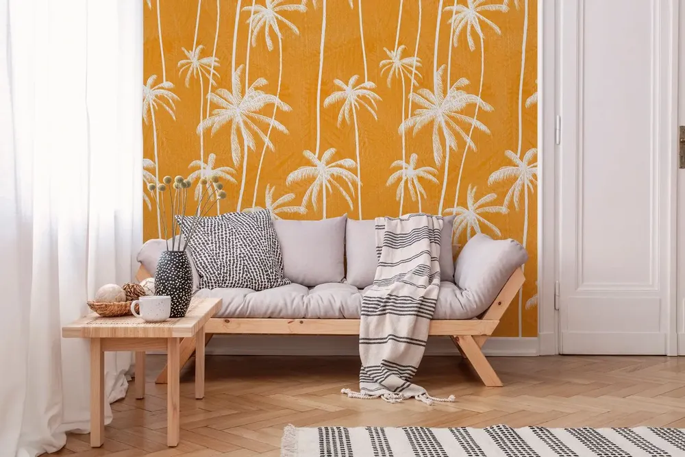 Tapisseries - Papier peint panoramique Palm Jeans - LE PAPIERS DE NINON