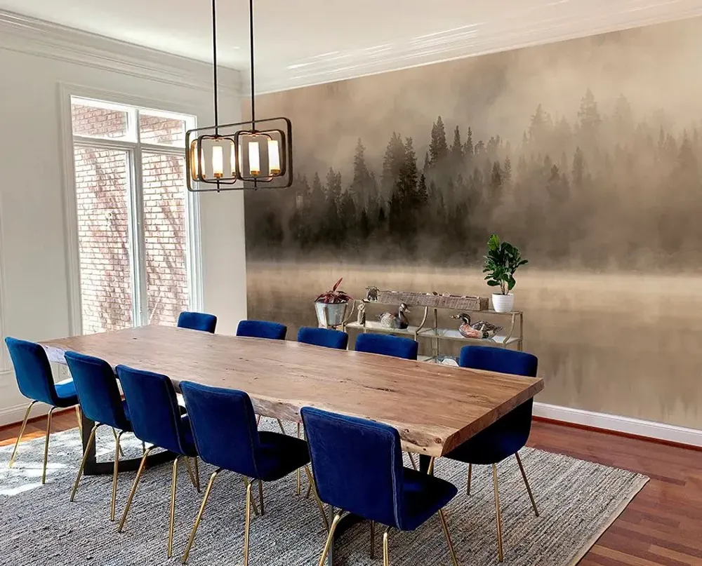 Tapestries - Mistery Lake panoramic wallpaper - LE PAPIERS DE NINON