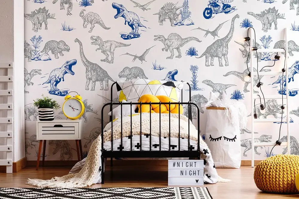 Tapisseries - Papier peint panoramique Dino Fun - LE PAPIERS DE NINON