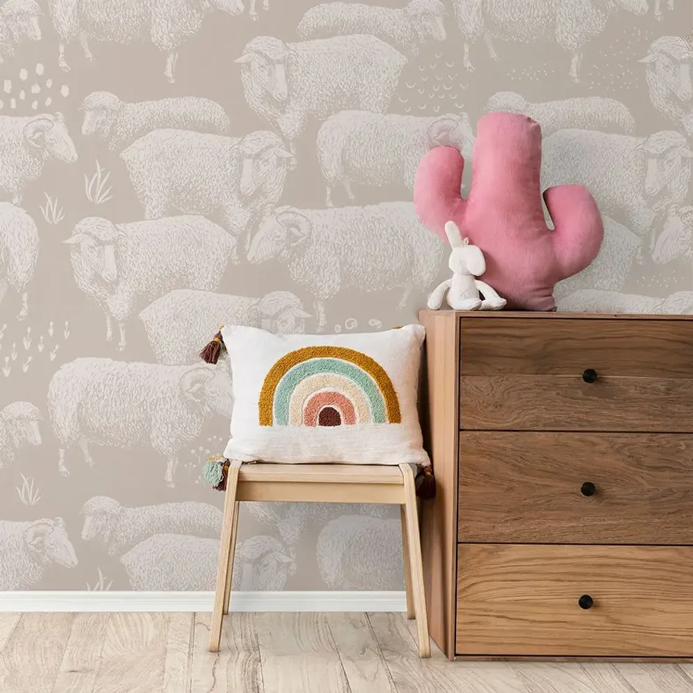 Tapisseries - Papier peint panoramique Bergerie - LE PAPIERS DE NINON