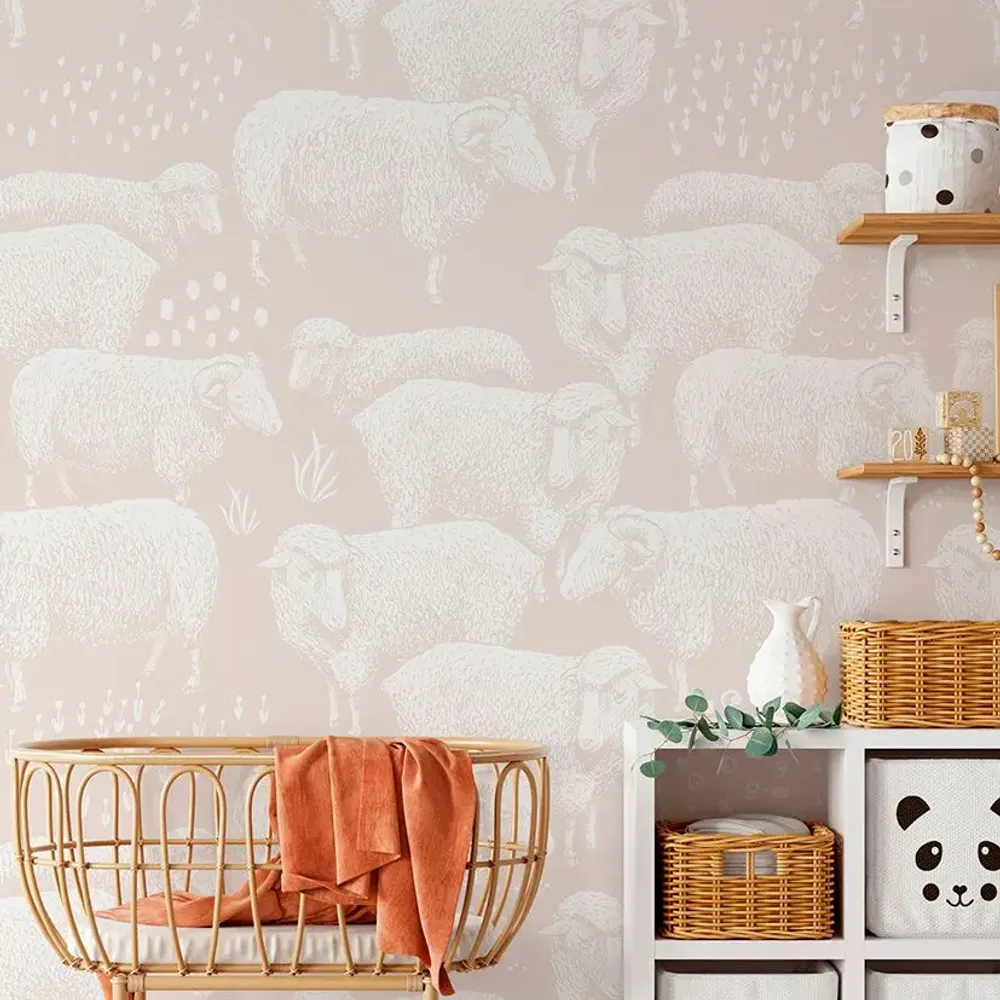 Tapestries - Bergerie panoramic wallpaper - LE PAPIERS DE NINON