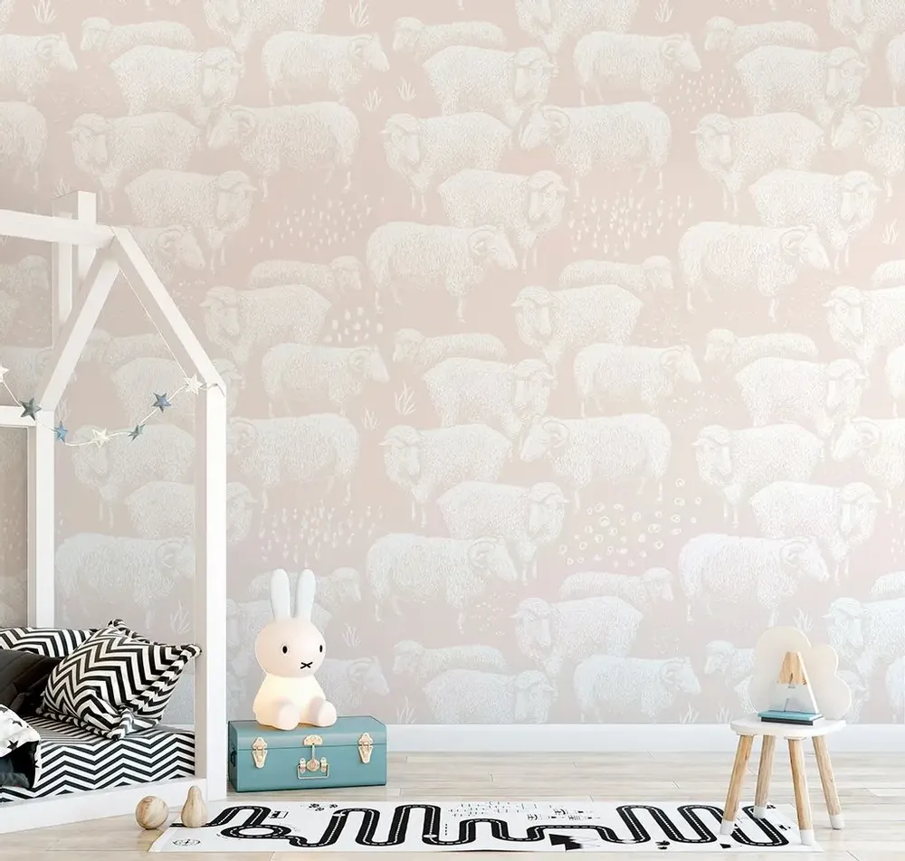 Tapestries - Bergerie panoramic wallpaper - LE PAPIERS DE NINON