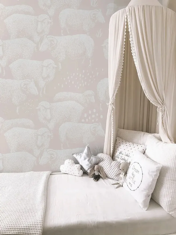 Tapestries - Bergerie panoramic wallpaper - LE PAPIERS DE NINON