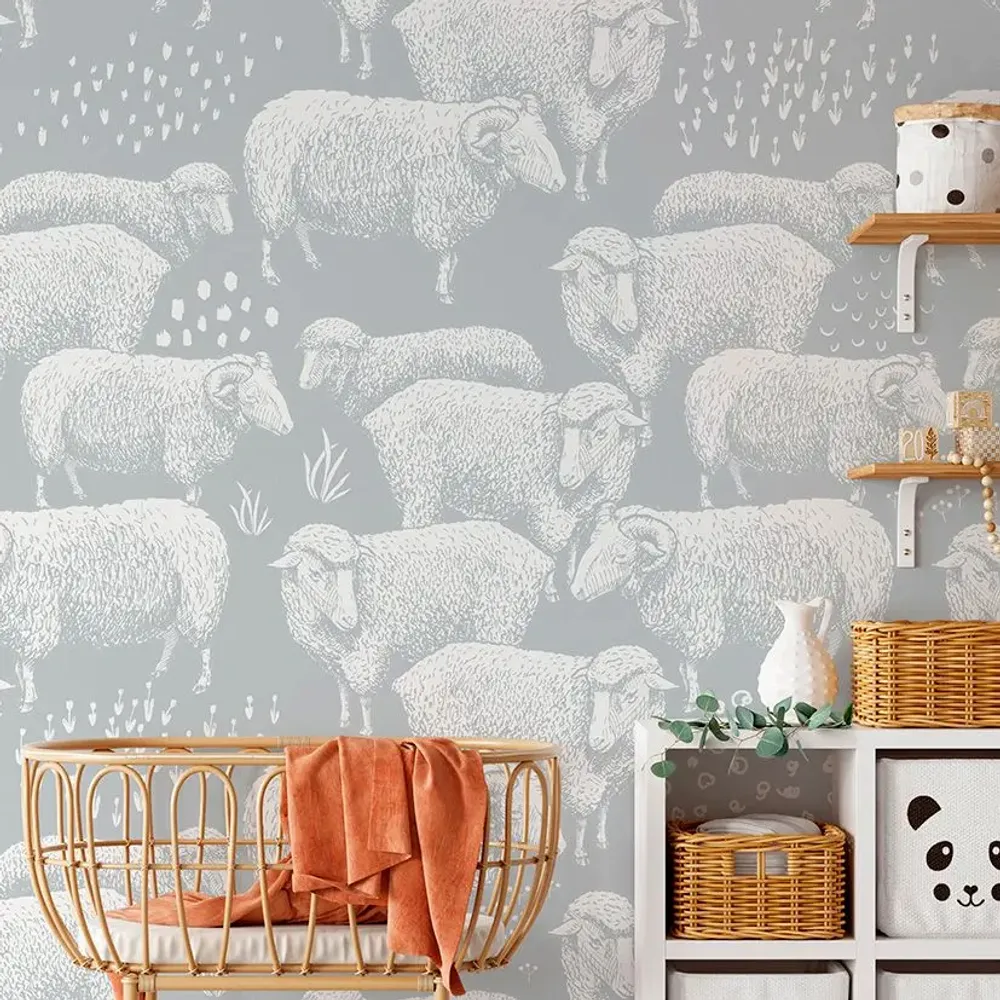 Tapestries - Bergerie panoramic wallpaper - LE PAPIERS DE NINON