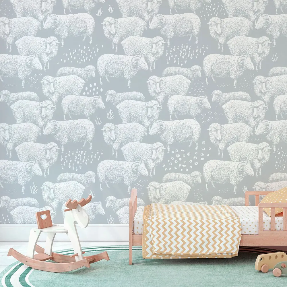 Tapestries - Bergerie panoramic wallpaper - LE PAPIERS DE NINON