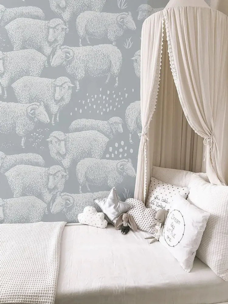 Tapestries - Bergerie panoramic wallpaper - LE PAPIERS DE NINON