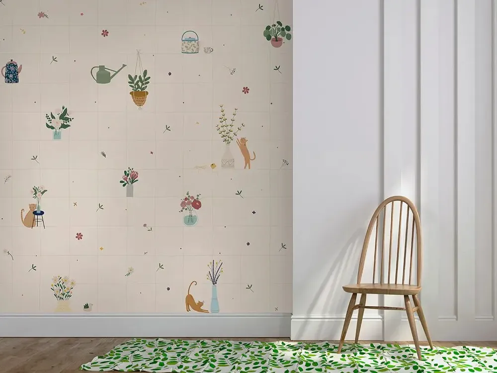 Tapisseries - Papier peint panoramique Petits Bouquets - LE PAPIERS DE NINON