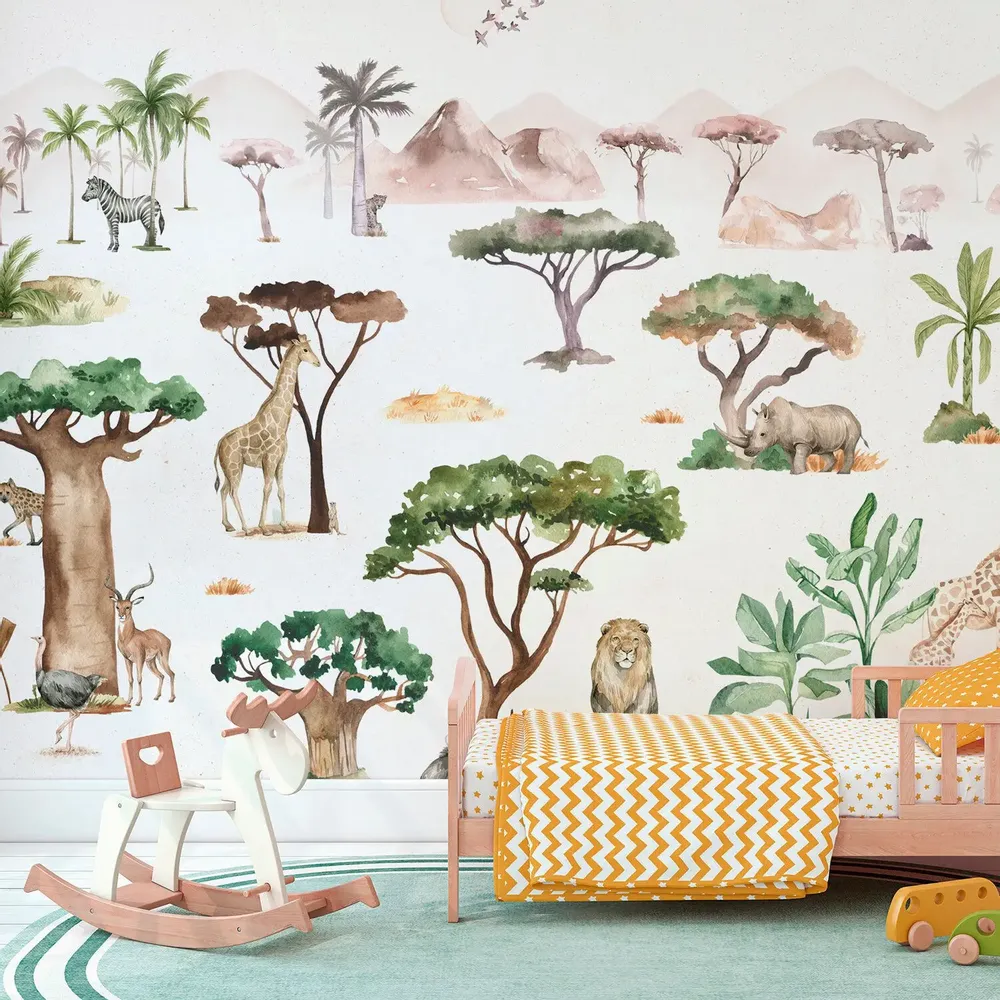 Tapisseries - Papier peint panoramique Serengeti - LE PAPIERS DE NINON