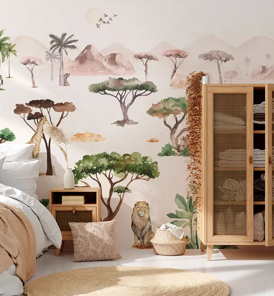 Tapisseries - Papier peint panoramique Serengeti - LE PAPIERS DE NINON