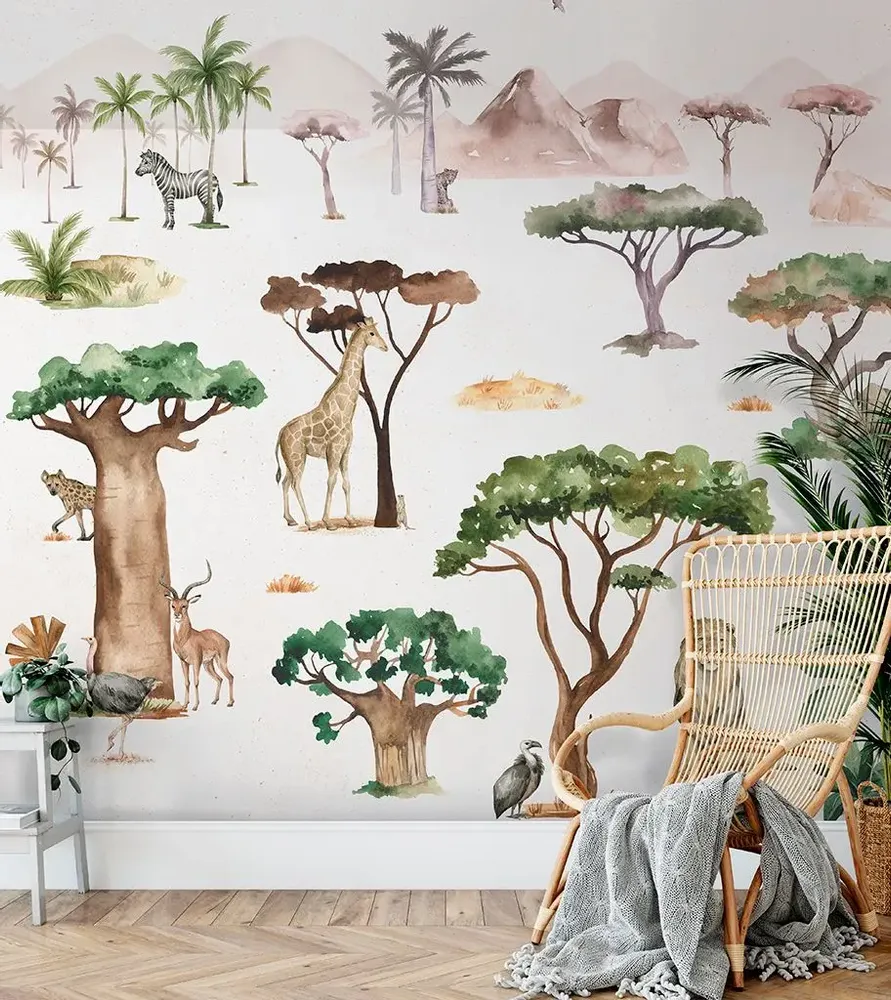 Tapisseries - Papier peint panoramique Serengeti - LE PAPIERS DE NINON