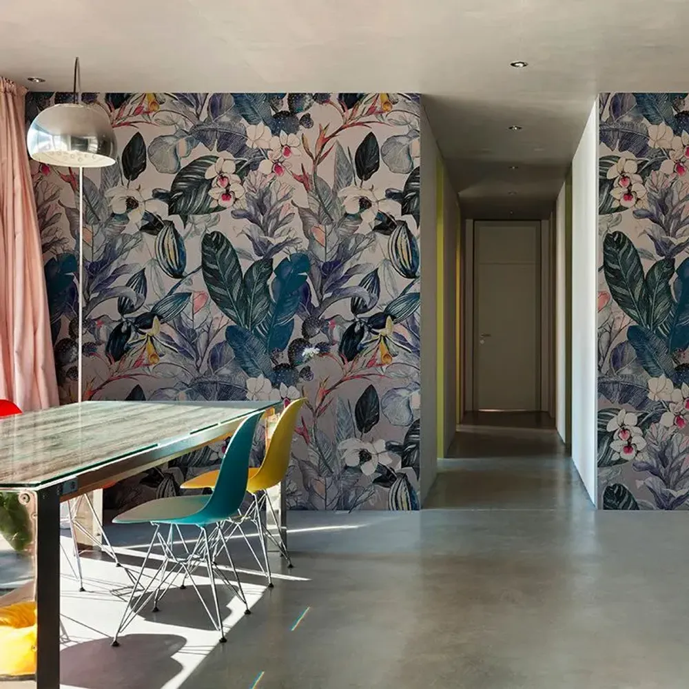 Tapisseries - Papier peint panoramique Opuntia Blue - LE PAPIERS DE NINON