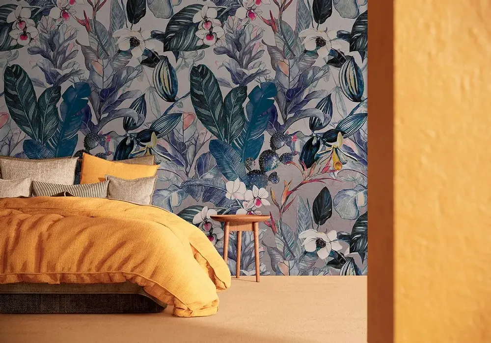 Tapisseries - Papier peint panoramique Opuntia Blue - LE PAPIERS DE NINON