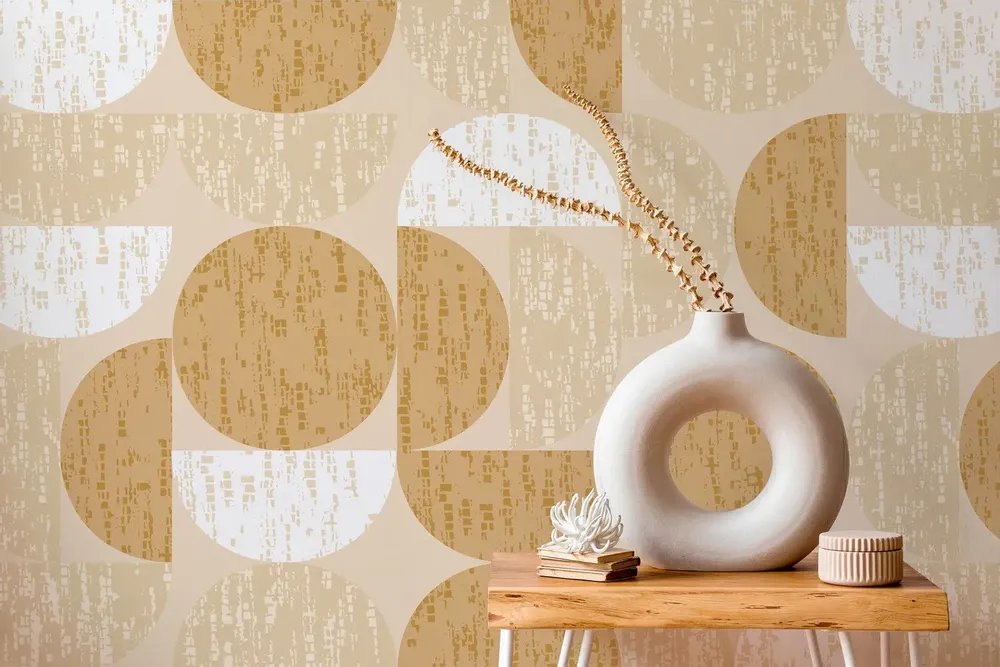 Tapisseries - Papier peint panoramique Groove - Ocre - LE PAPIERS DE NINON