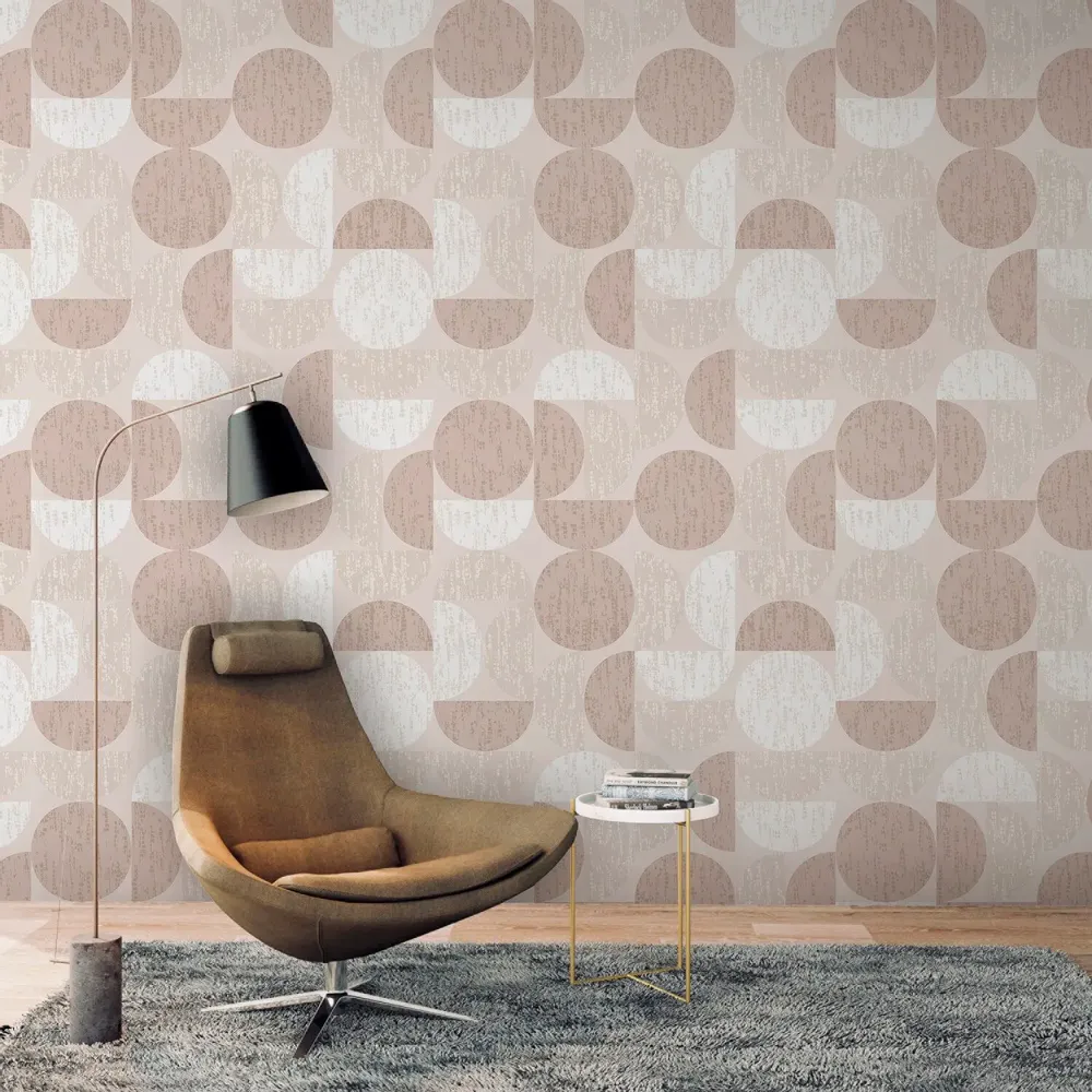 Tapisseries - Papier peint panoramique Groove - Crème - LE PAPIERS DE NINON