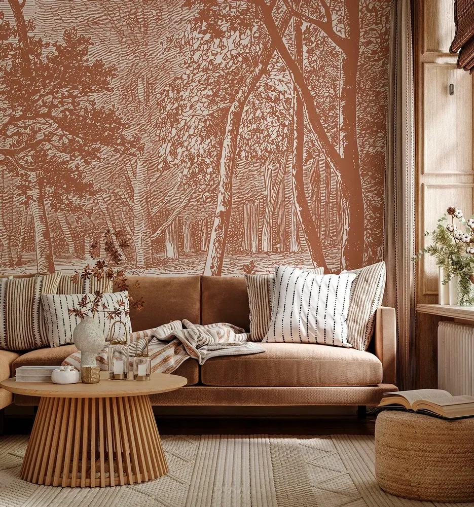 Tapestries - Brocéliande panoramic wallpaper - LE PAPIERS DE NINON