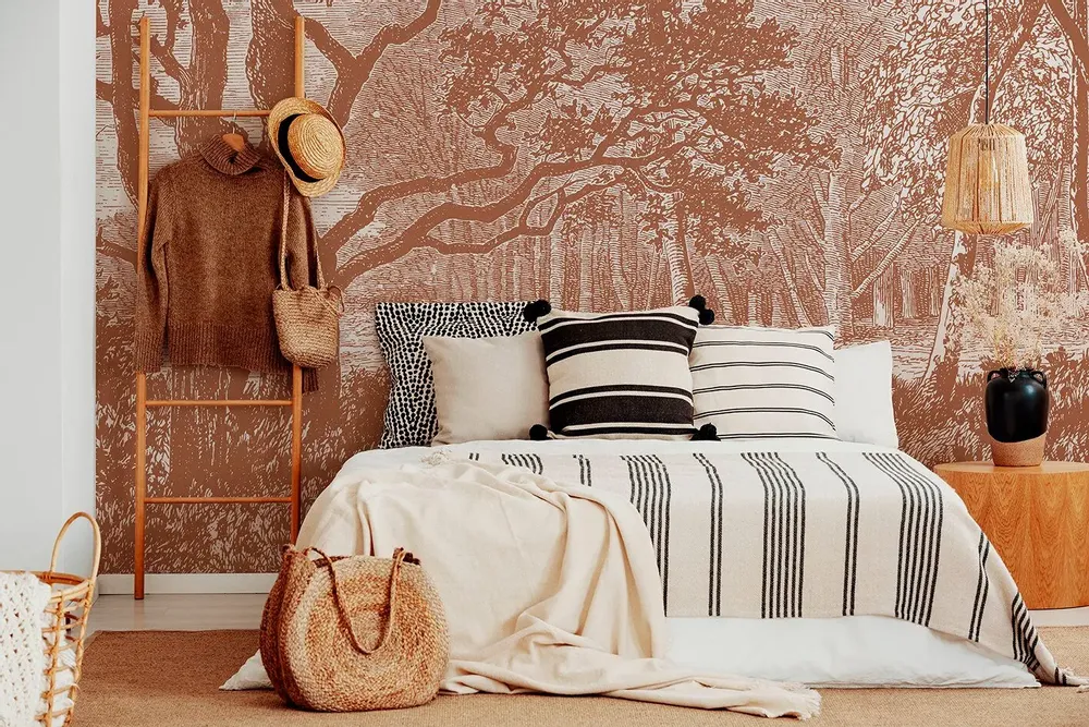 Tapestries - Brocéliande panoramic wallpaper - LE PAPIERS DE NINON