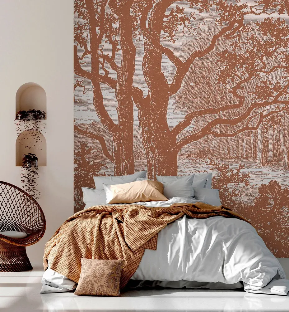 Tapestries - Brocéliande panoramic wallpaper - LE PAPIERS DE NINON