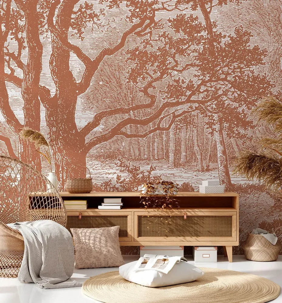 Tapestries - Brocéliande panoramic wallpaper - LE PAPIERS DE NINON