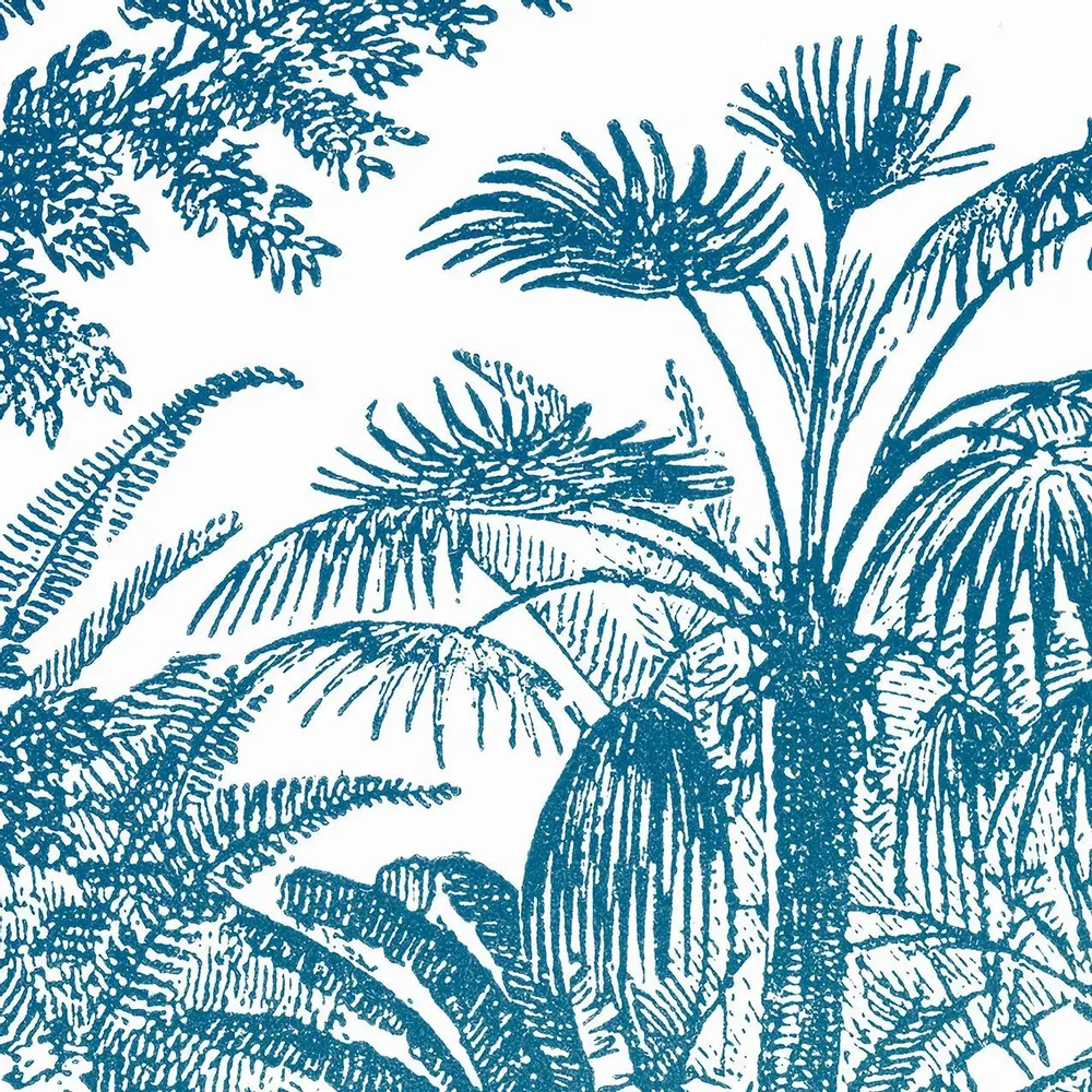 Tapisseries - Papier peint panoramique Araucaria - Bleu Vert - LE PAPIERS DE NINON