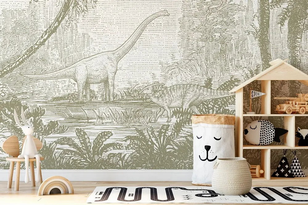 Tapestries - Jurassic panoramic wallpaper - LE PAPIERS DE NINON