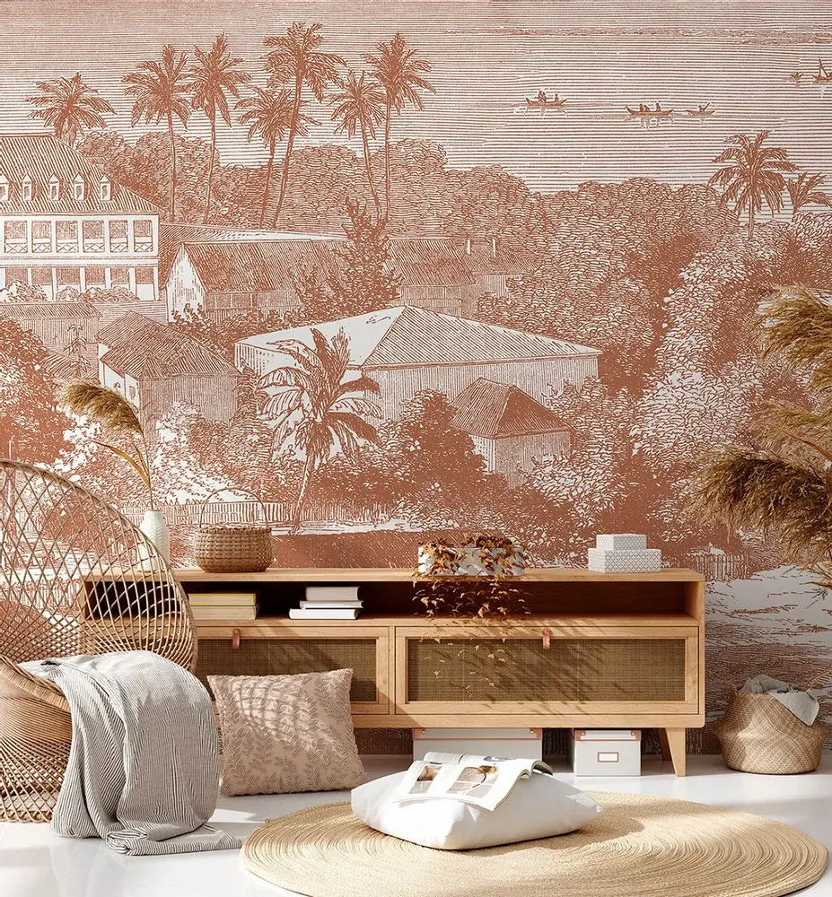 Tapestries - Maimiti panoramic wallpaper - LE PAPIERS DE NINON