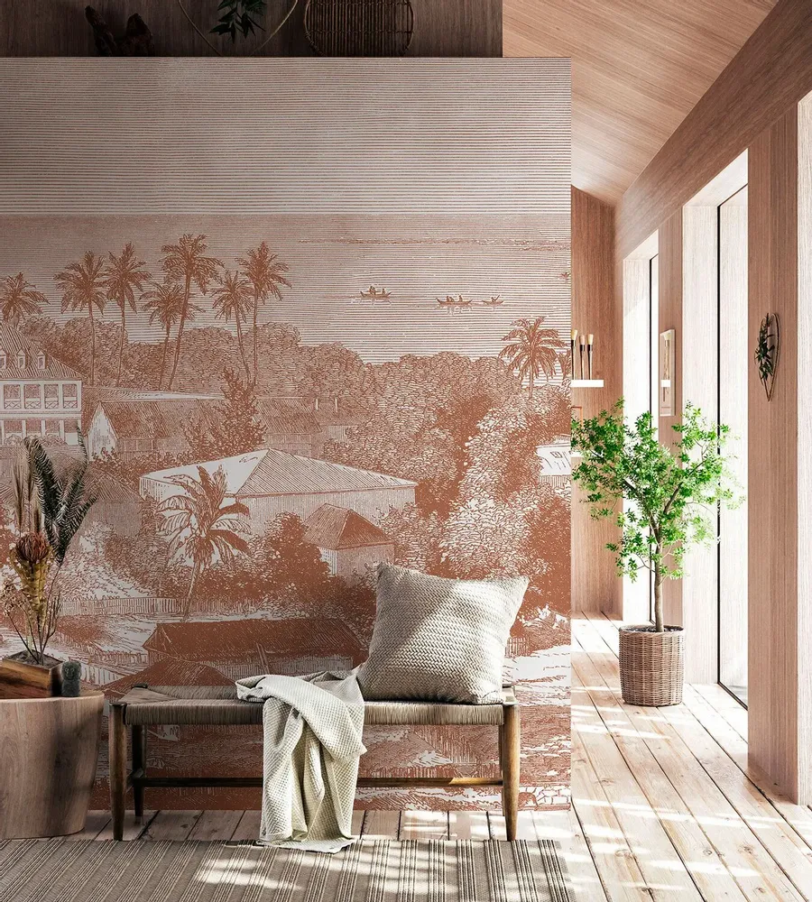 Tapestries - Maimiti panoramic wallpaper - LE PAPIERS DE NINON