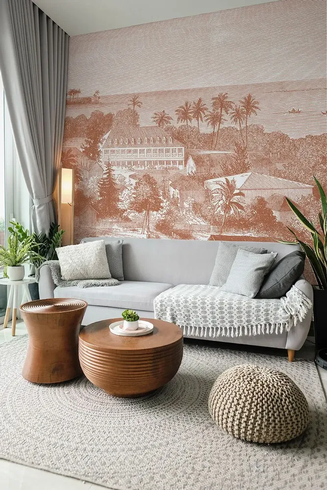 Tapestries - Maimiti panoramic wallpaper - LE PAPIERS DE NINON