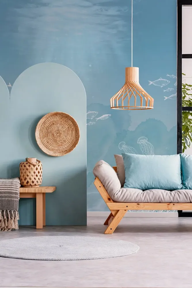 Tapisseries - Papier peint panoramique Le Grand Bleu - LE PAPIERS DE NINON