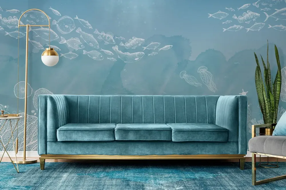 Tapisseries - Papier peint panoramique Le Grand Bleu - LE PAPIERS DE NINON