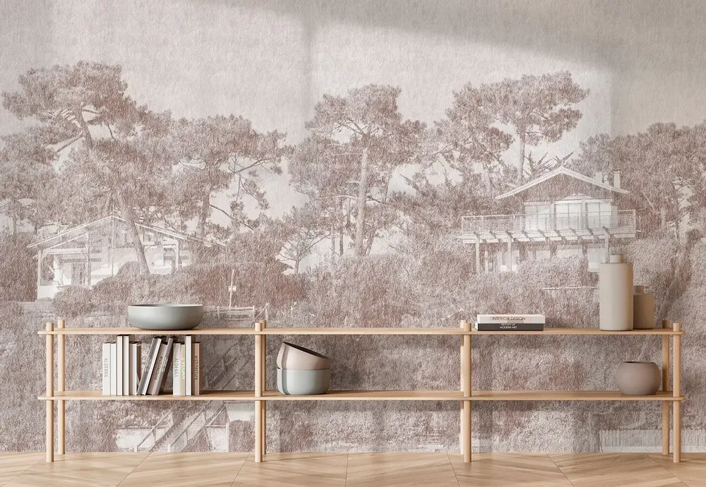 Tapisseries - Papier peint panoramique Villa Ferret - LE PAPIERS DE NINON