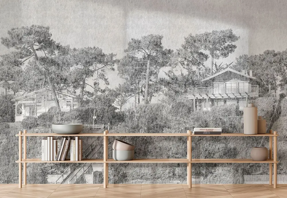 Tapisseries - Papier peint panoramique Villa Ferret - LE PAPIERS DE NINON