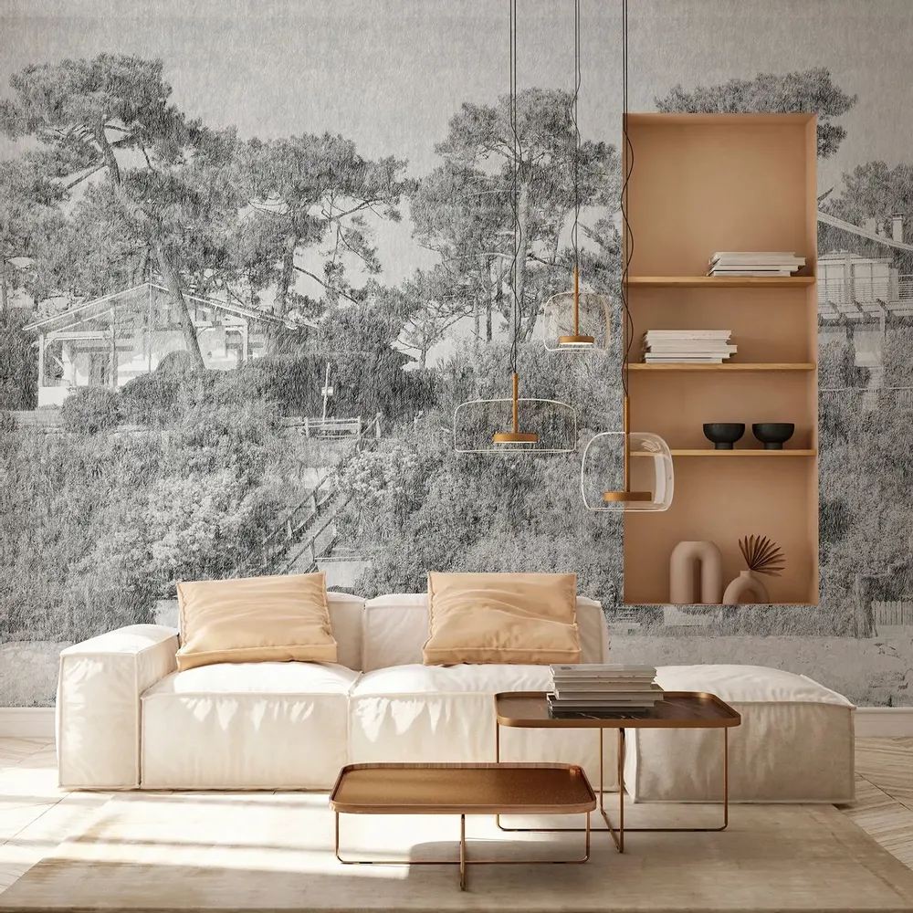 Tapisseries - Papier peint panoramique Villa Ferret - LE PAPIERS DE NINON