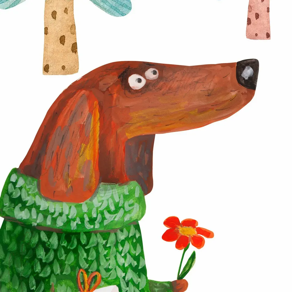 Tapisseries - Papier peint panoramique Chiens... - LE PAPIERS DE NINON