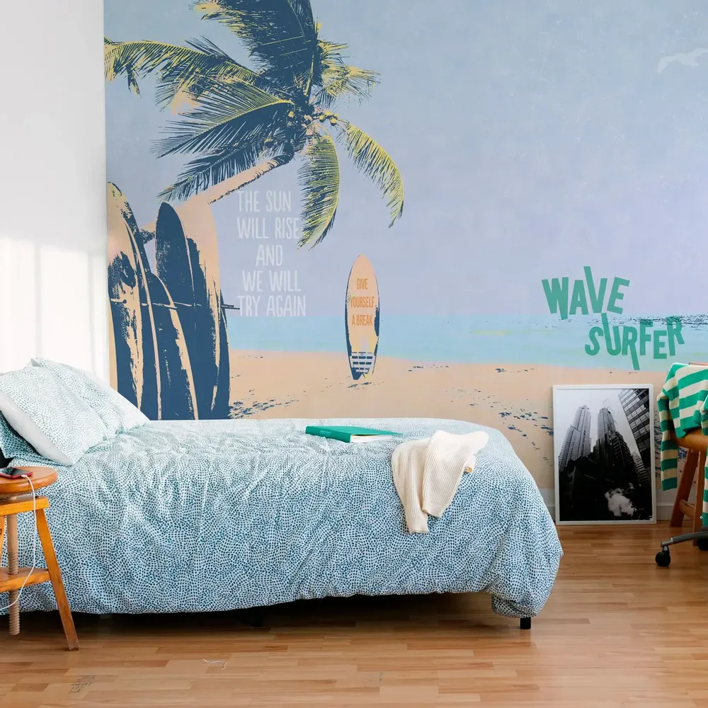 Tapisseries - Papier peint panoramique Wave Surfer XL - LE PAPIERS DE NINON