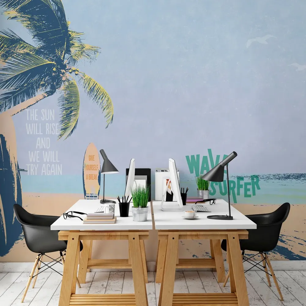 Tapisseries - Papier peint panoramique Wave Surfer XL - LE PAPIERS DE NINON