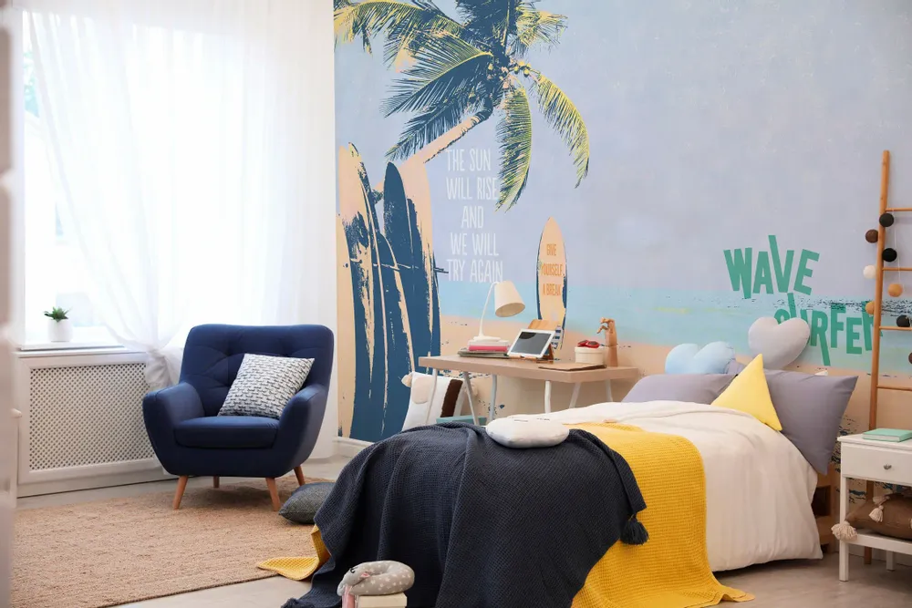 Tapisseries - Papier peint panoramique Wave Surfer XL - LE PAPIERS DE NINON