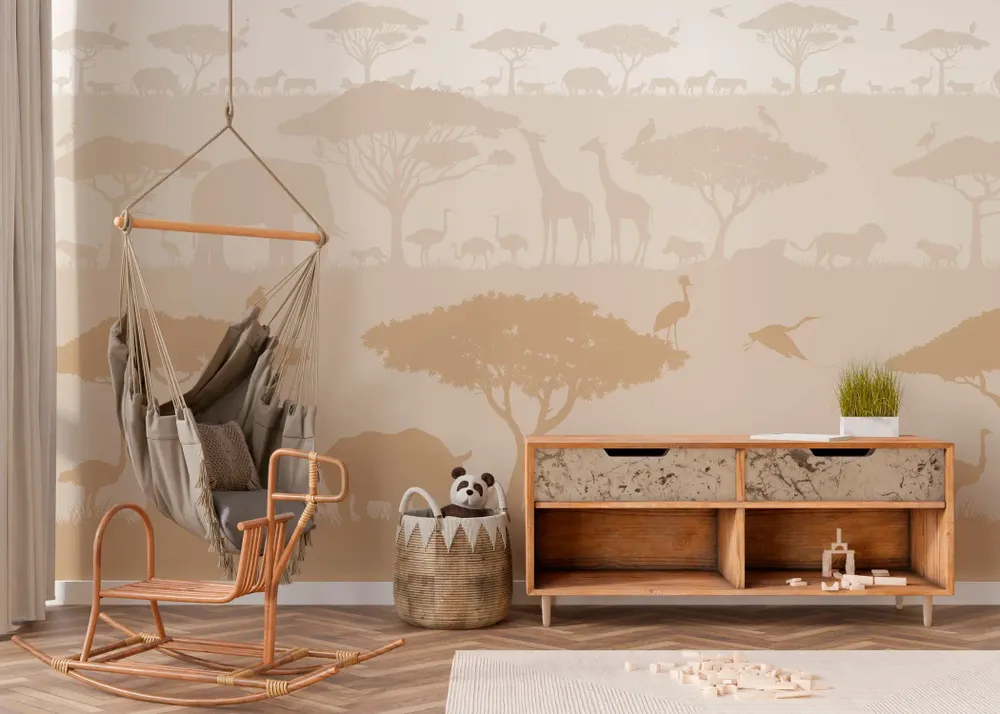 Tapestries - Savanna panoramic wallpaper - LE PAPIERS DE NINON