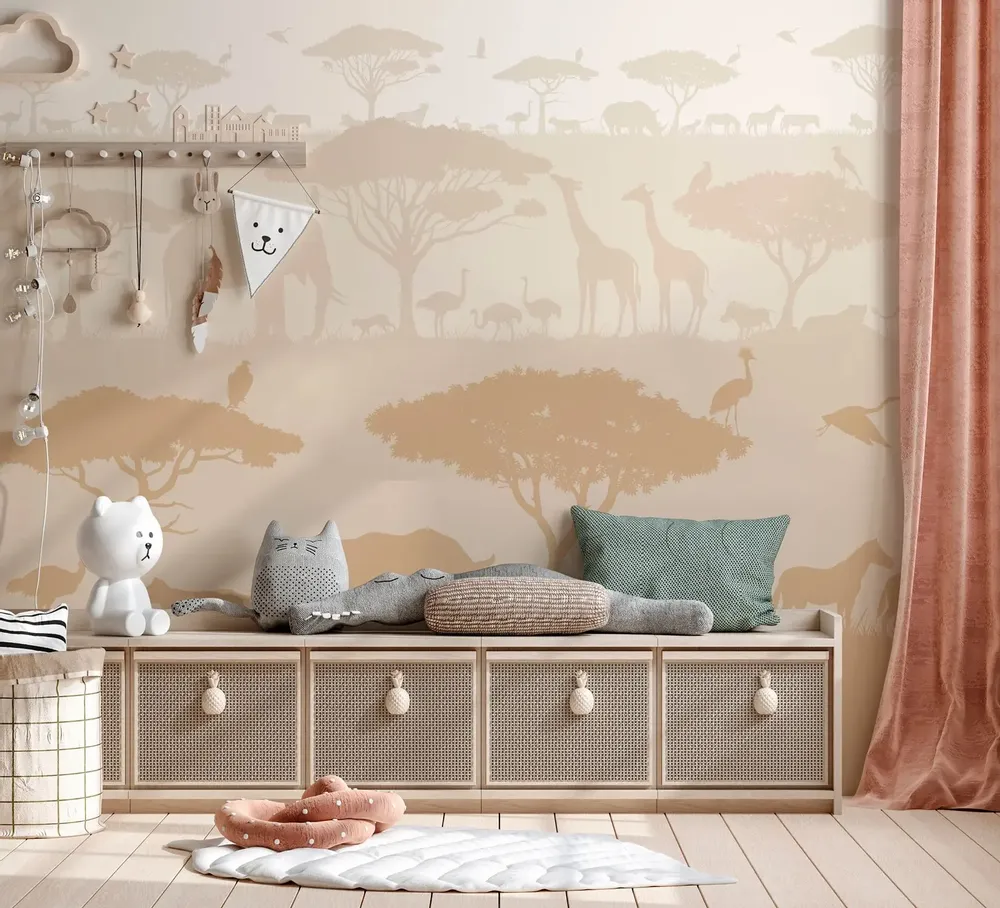 Tapestries - Savanna panoramic wallpaper - LE PAPIERS DE NINON