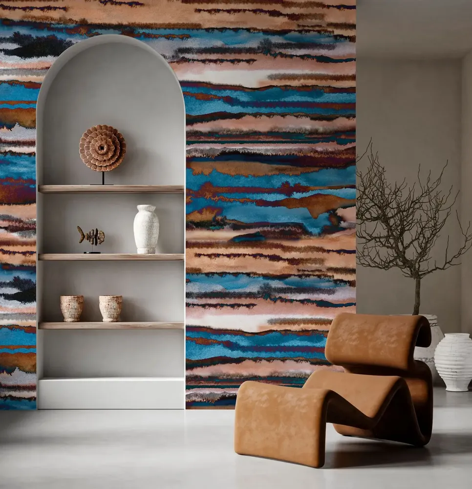 Tapisseries - Papier peint panoramique Shibori - LE PAPIERS DE NINON