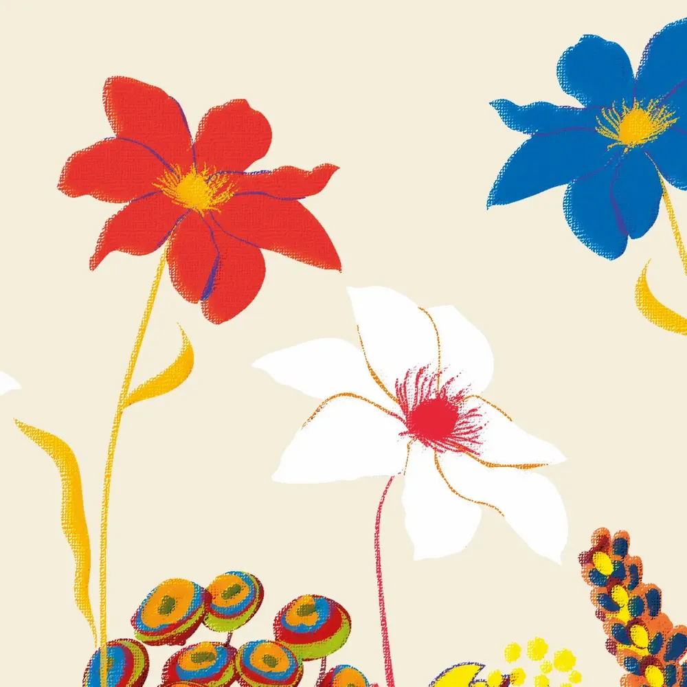 Tapestries - Summer Garden panoramic wallpaper - LE PAPIERS DE NINON