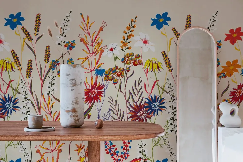 Tapestries - Summer Garden panoramic wallpaper - LE PAPIERS DE NINON